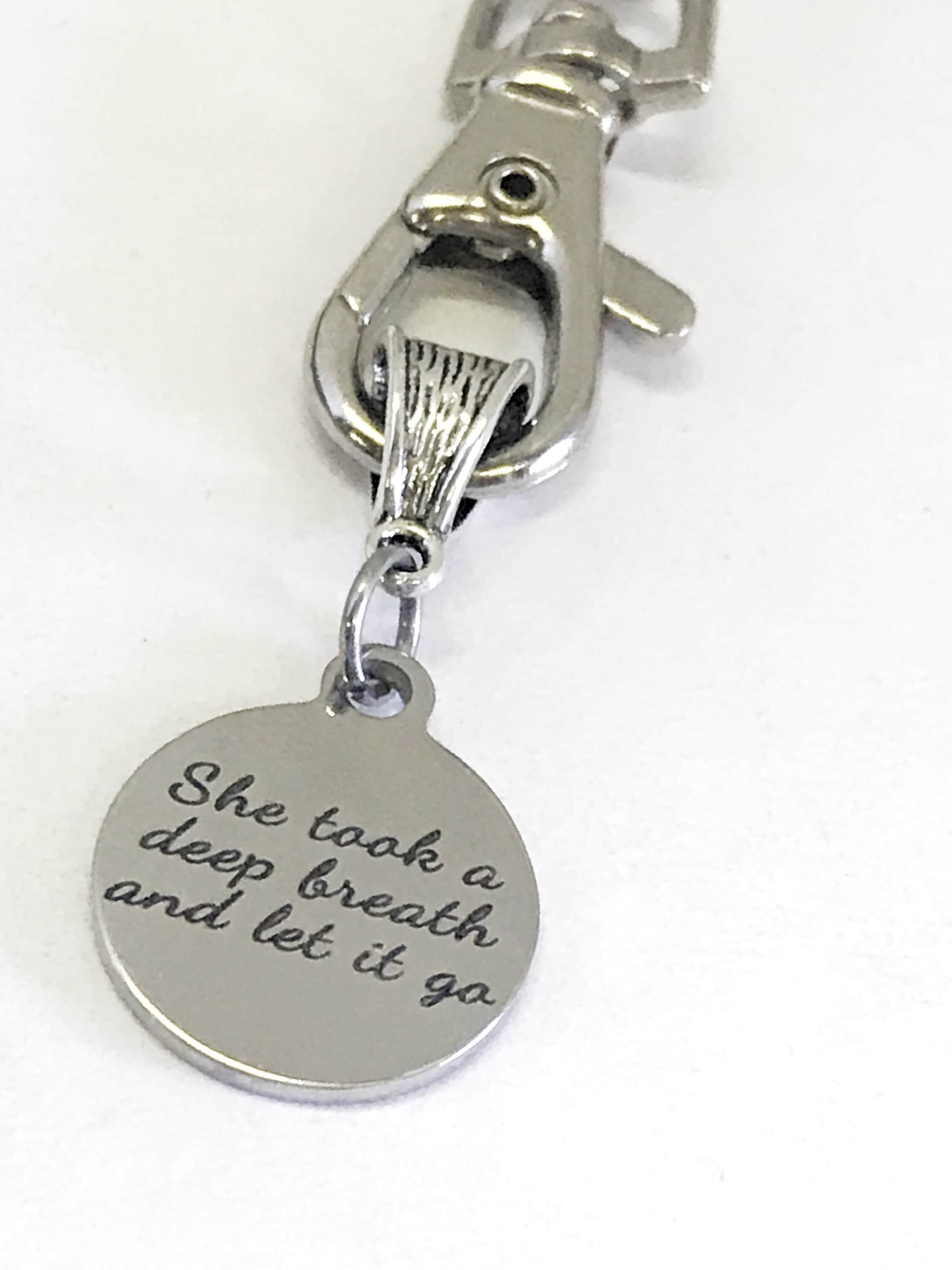Encouraging Gift, She Took A Deep Breath And Let It Go, Encouraging Keychain, Encouraging Quotes, Divorce Gift, New Beginning Gift For Her