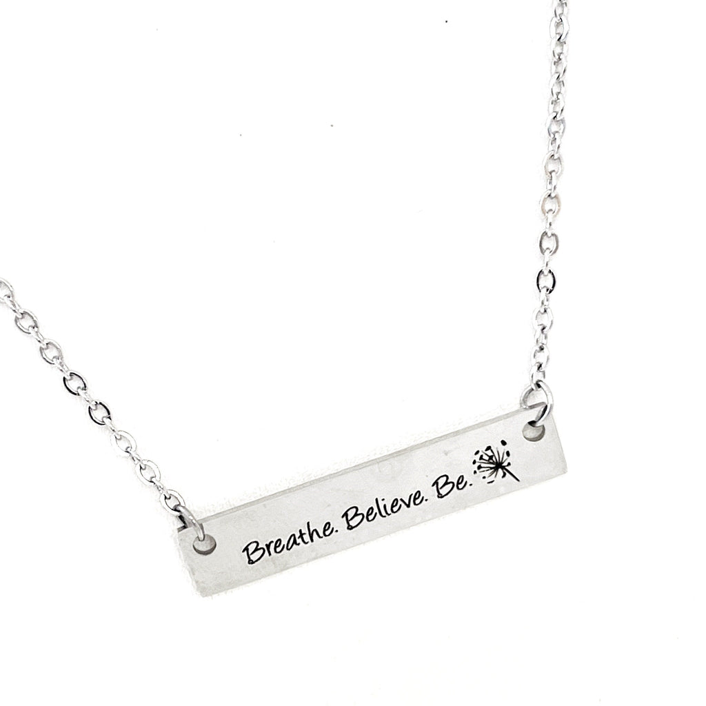 Peace Gift, Breathe Believe Be Connector Necklace, Exercise Gifts, Gift For Her, Weight Loss Gift, Entrepreneur Gift, Going to College Gift