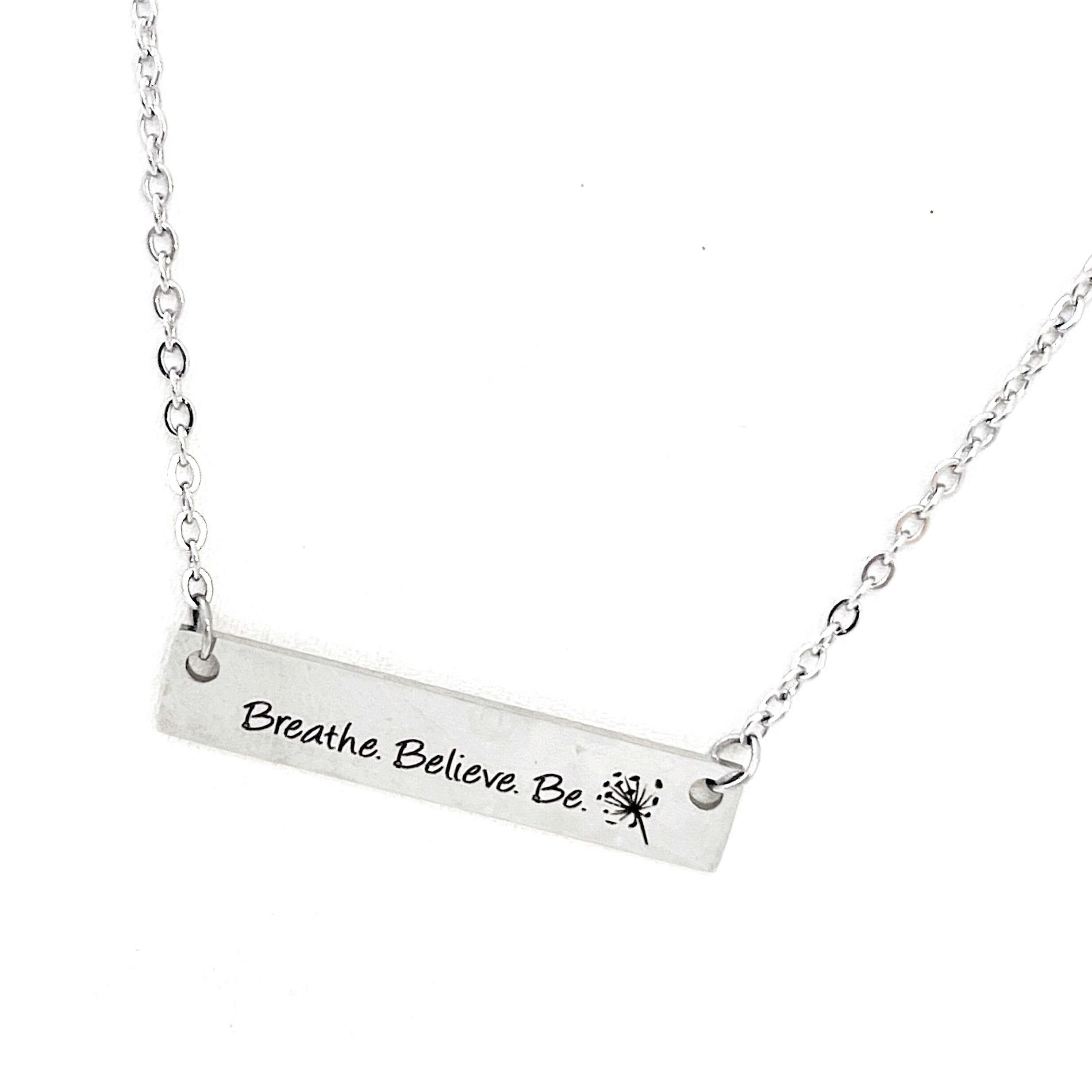 Peace Gift, Breathe Believe Be Connector Necklace, Exercise Gifts, Gift For Her, Weight Loss Gift, Entrepreneur Gift, Going to College Gift