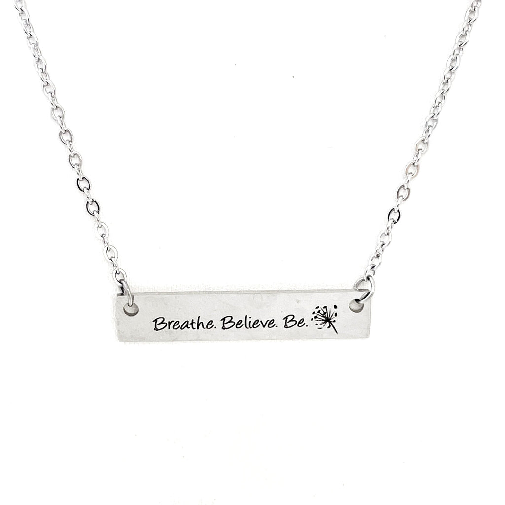 Peace Gift, Breathe Believe Be Connector Necklace, Exercise Gifts, Gift For Her, Weight Loss Gift, Entrepreneur Gift, Going to College Gift