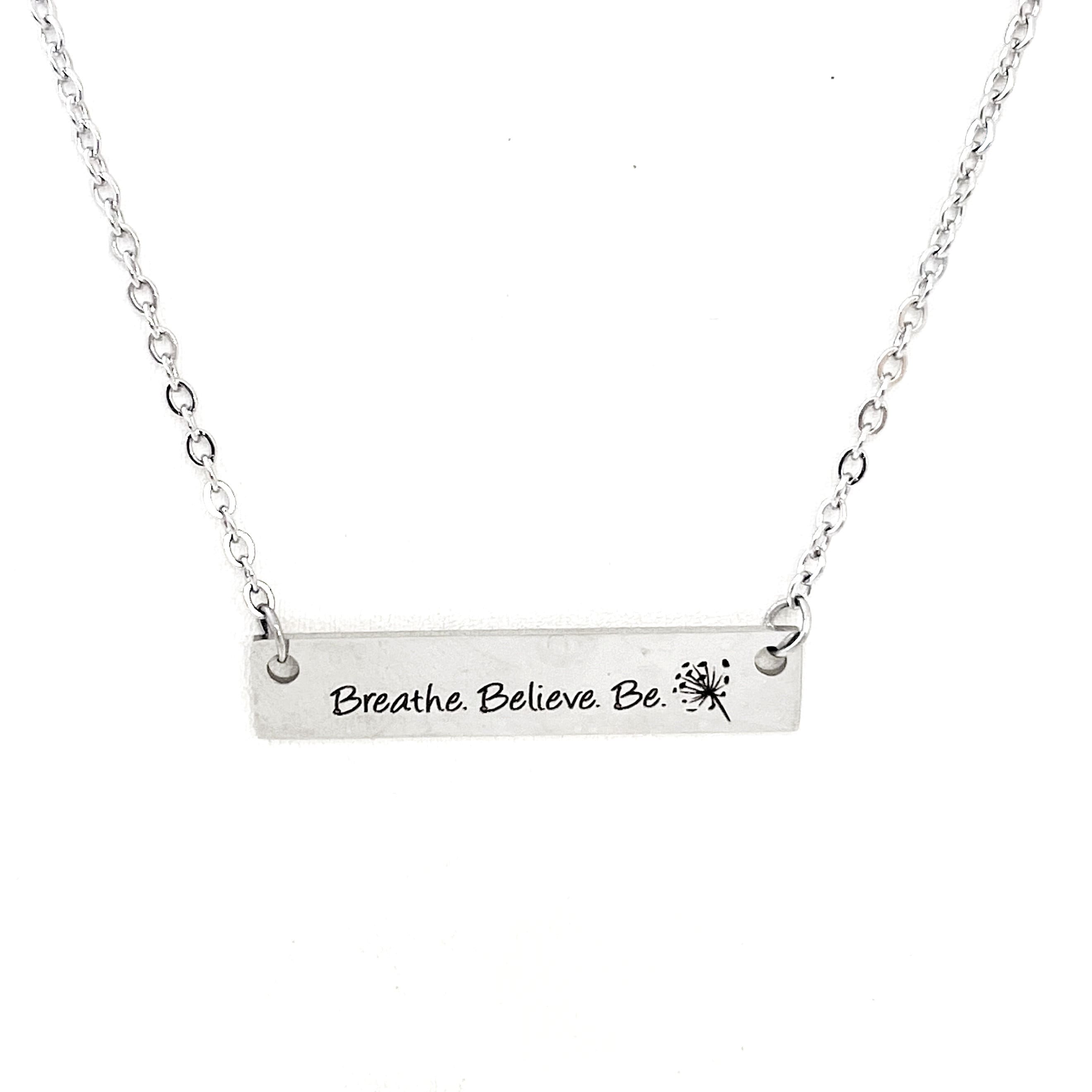 Peace Gift, Breathe Believe Be Connector Necklace, Exercise Gifts, Gift For Her, Weight Loss Gift, Entrepreneur Gift, Going to College Gift