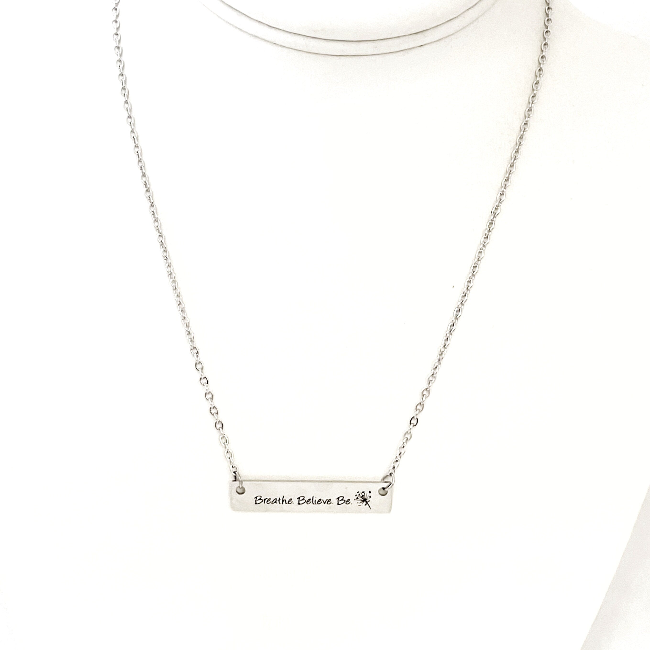 Peace Gift, Breathe Believe Be Connector Necklace, Exercise Gifts, Gift For Her, Weight Loss Gift, Entrepreneur Gift, Going to College Gift
